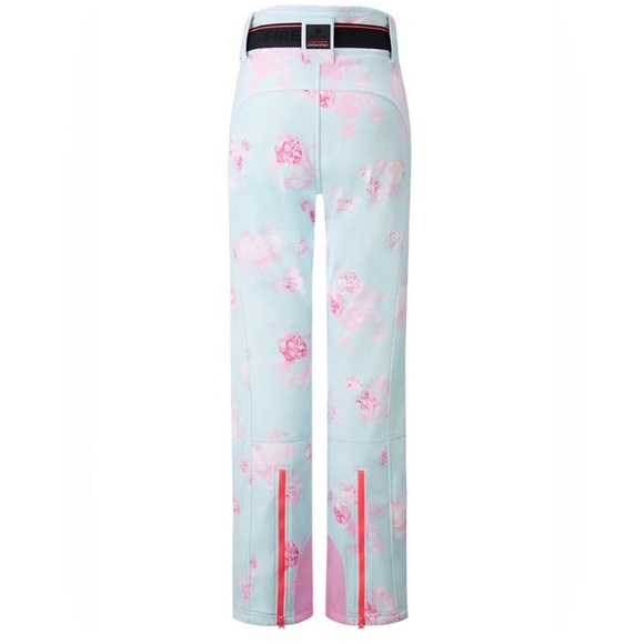 LoveShackFancy x Bogner Fire + Ice Ski Pants Quiet Tide Blue/Pink Floral Print - Picture 3 of 16